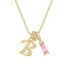 Kreuz Trend Rosa Diamant Schlüsselbein Halskette: Personalisierter 26-Buchstaben-Anhänger im Europäischen & Amerikanischen Mode-Stil