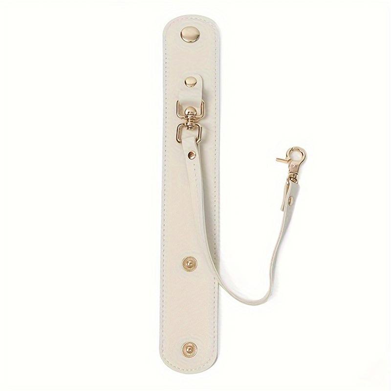 Trendy Solid Color Pu Leather Glove Scarf Holder Strap Outdoor Travel Hat Clip Portable Multifunctional Towel Storage Clip