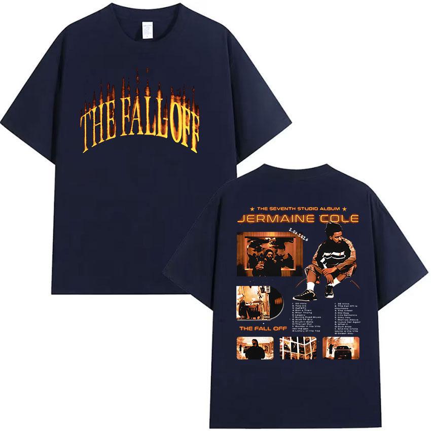 J.Cole The Fall Off Nuovo Album 2026 Maglietta Unisex di Alta Qualità in Cotone Oversize Rap Hip Hop Pop Abbigliamento alla Moda Maglietta