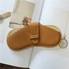 Soft leather glasses bag, portable ins glasses case, sunglasses, men's and women's glasses storage bag, protective cover