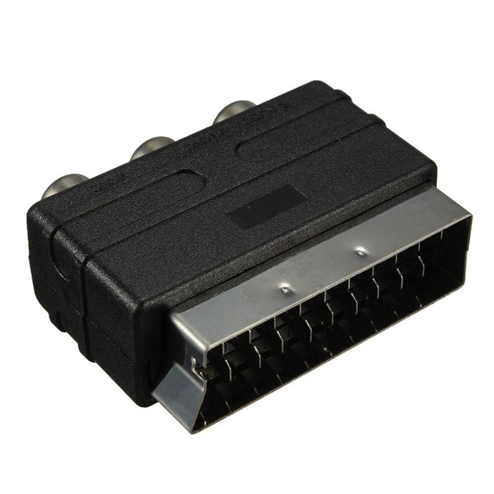 To 3 RCA Female Male Plug for TV DVD SCART SCART Converter Adapter Cable Audio Video Accessories