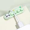 Silicone Cable Organizers Adhesive Cable Clip Featuring A Fun Panda Design Wire Holders Fixer For Tidy Workspaces