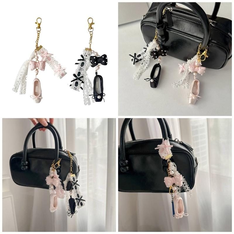 Einzigartiger Ballerina-Schuh Handy-Anhänger Schlüsselanhänger Anhänger Niedlicher Schlüsselanhänger Handykette Stilvolles Accessoire für Rucksack Geldbörse Tasche