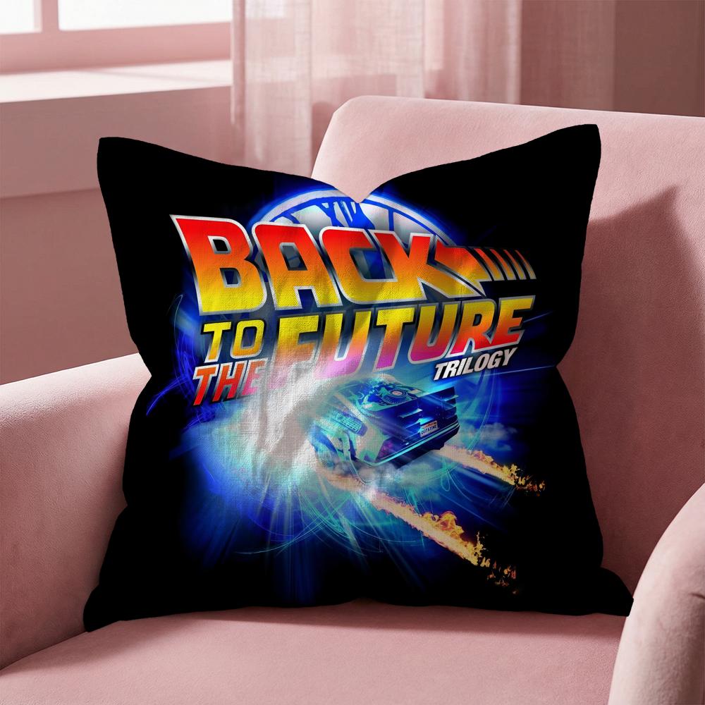 B-Back To The F-Future Cushion Cover Multi-Scene Pillow Cover for Home & Car - Reversible, Soft & Durable for Daily Use