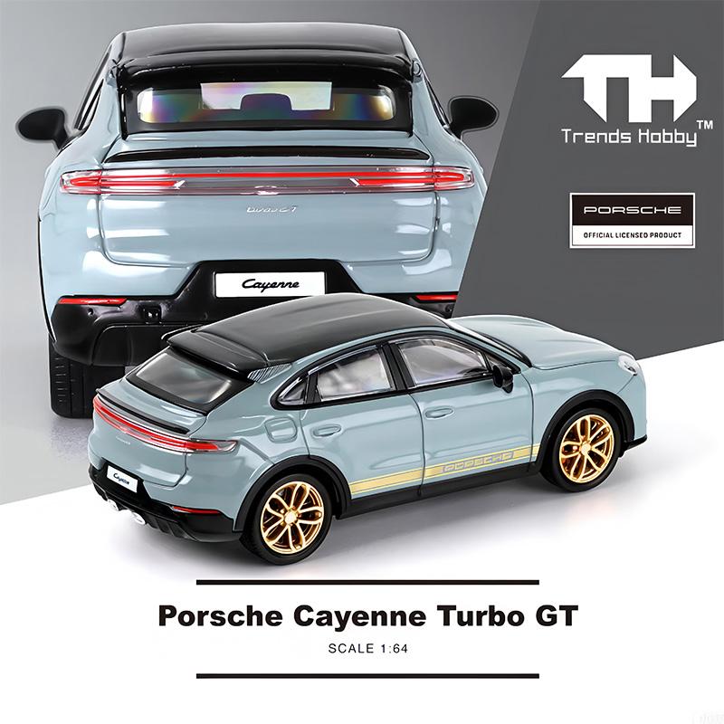 Trends Hobby 1:64HEC Hangzhou Exhibition TH Porsche Cayenne Turbo GT SUV SUV Adult Alloy Car Model