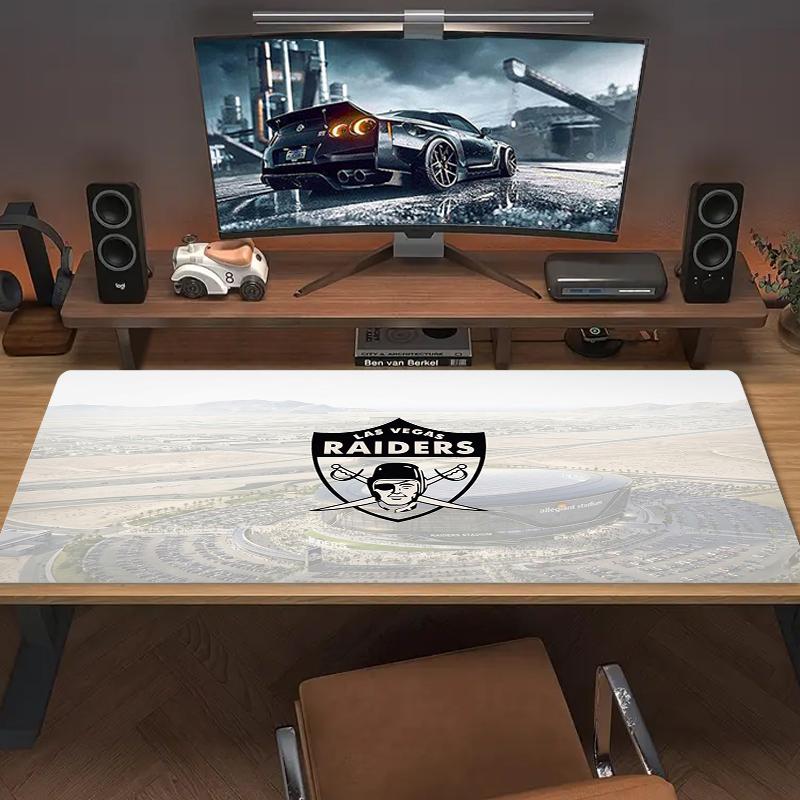 Las Vegas Raiders Mouse Pad Large Gaming Table Cushion Nonslip Laptop Tablet Big Mousepad Xxl Mat Mini Pc Playmat With Lock Edge