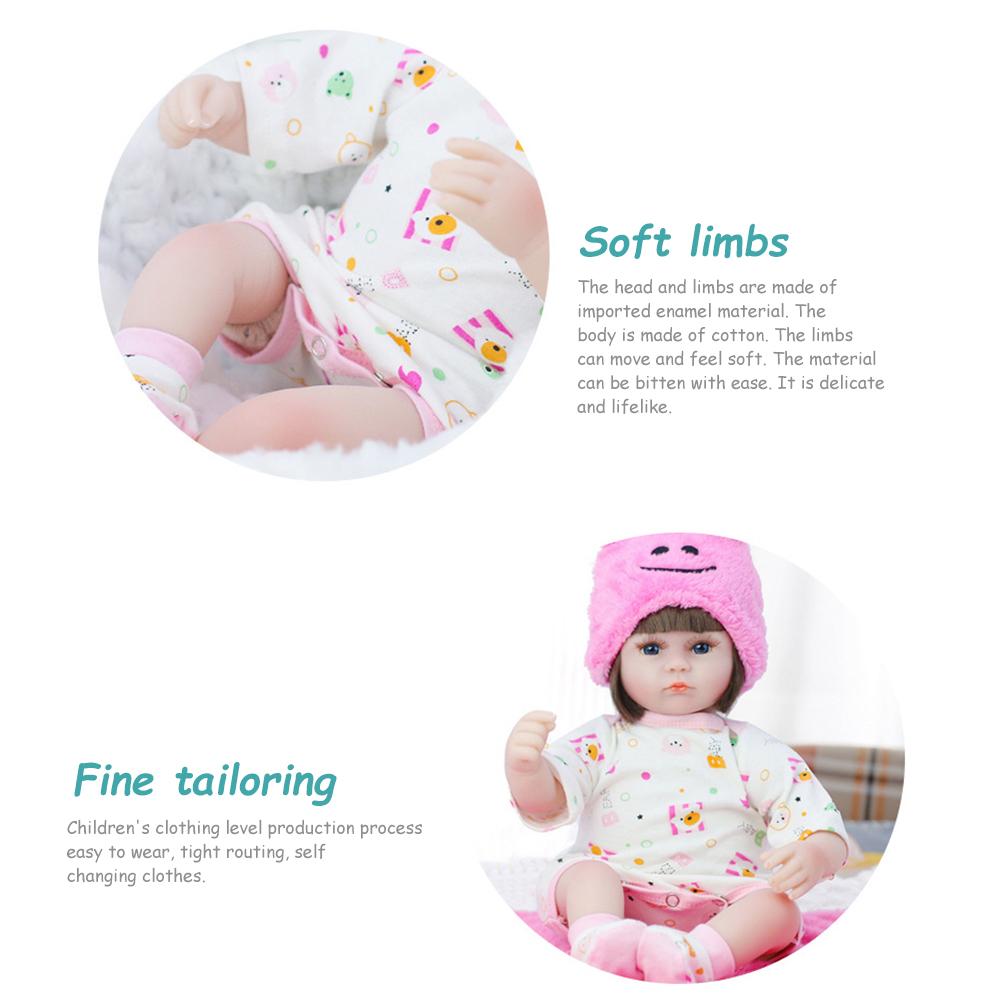 42CM Baby Reborn Doll Toys Simulation Reborn Doll For Girls Sleeping Accompany Doll Realistic Lifelike Soft Toddler Gifts
