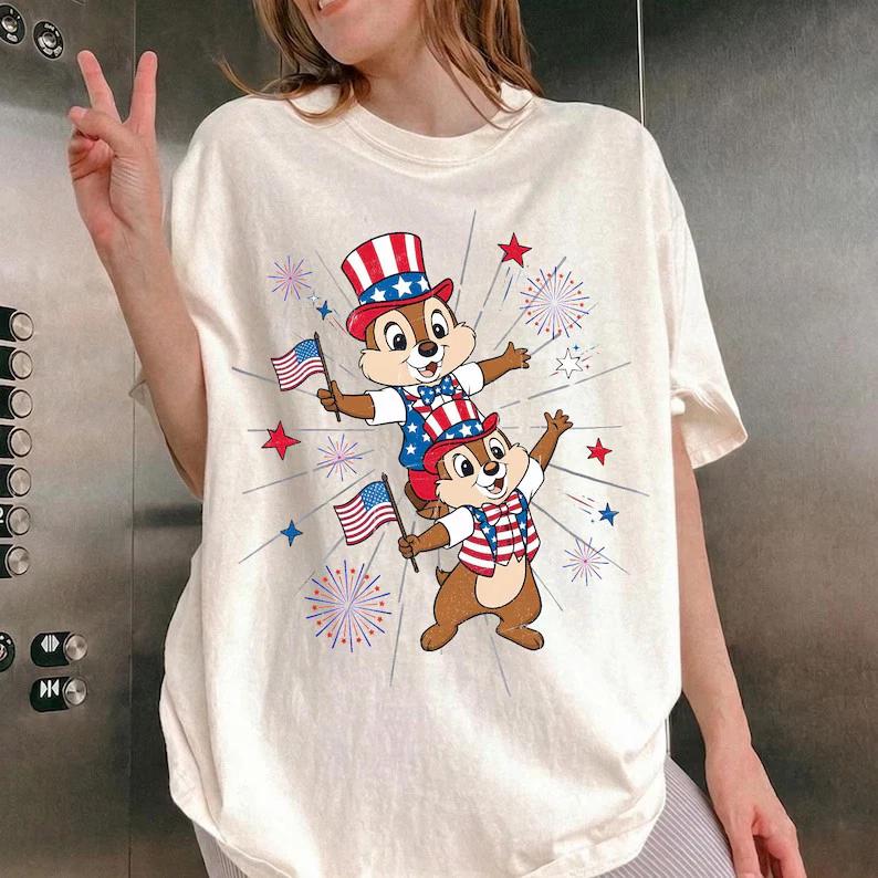 Chip N Dale 250th America Anniversary TShirt Unisex 1 S