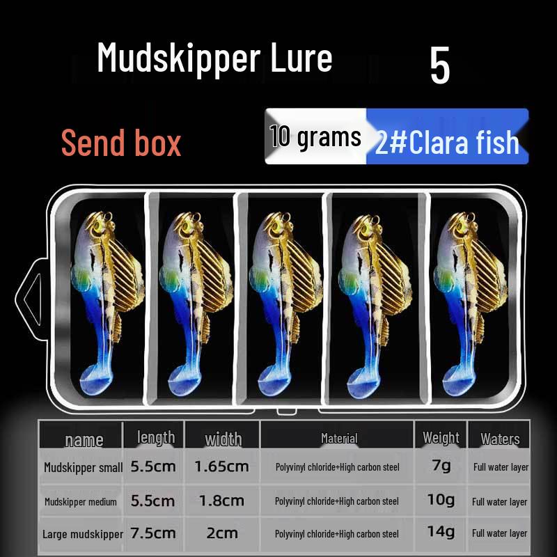 Mudskipper Anti-Snag T-Tail Soft Bait Lure for Bass, Catfish, Blackfish & Mandarin Fish