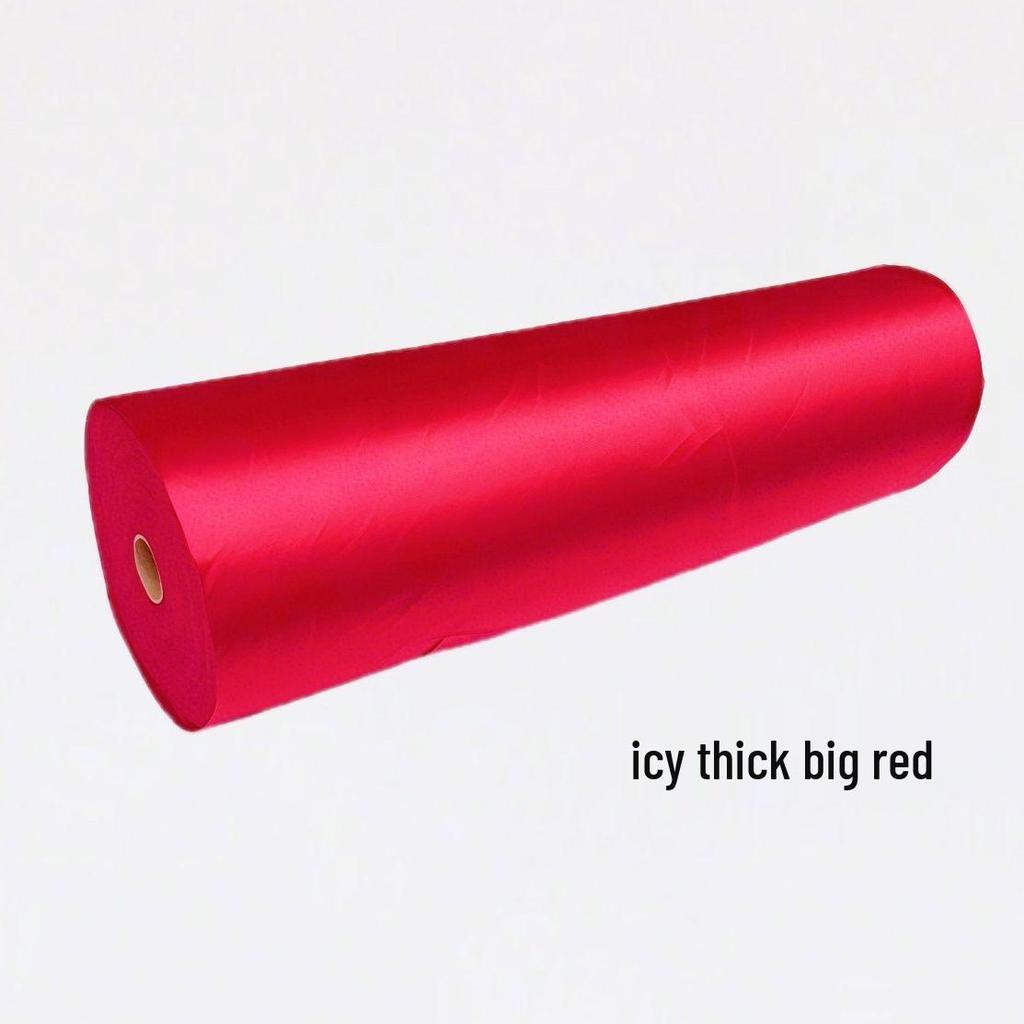 Red Elastic Milk Silk Wedding Decoration Cloth for Stair Railings, Hallway, and Indoor Ceilings