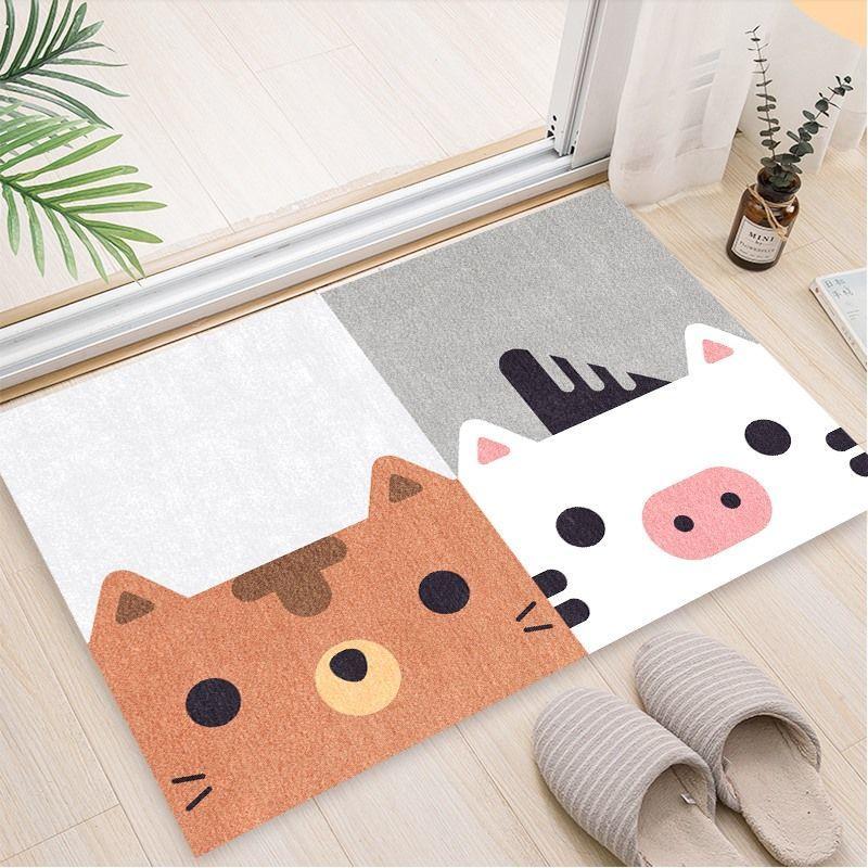 Leuke Cartoon Tapijt Badkamer Entree Deurmat Absorberende Mat Anti-Slip Keuken Tapijt Slaapkamer Deur Floor Tapijten Kamer Stofdicht Matten