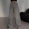 High Waist Straight Jeans Damen Locker Lässig Denim Hose Tägliche Straßenhose