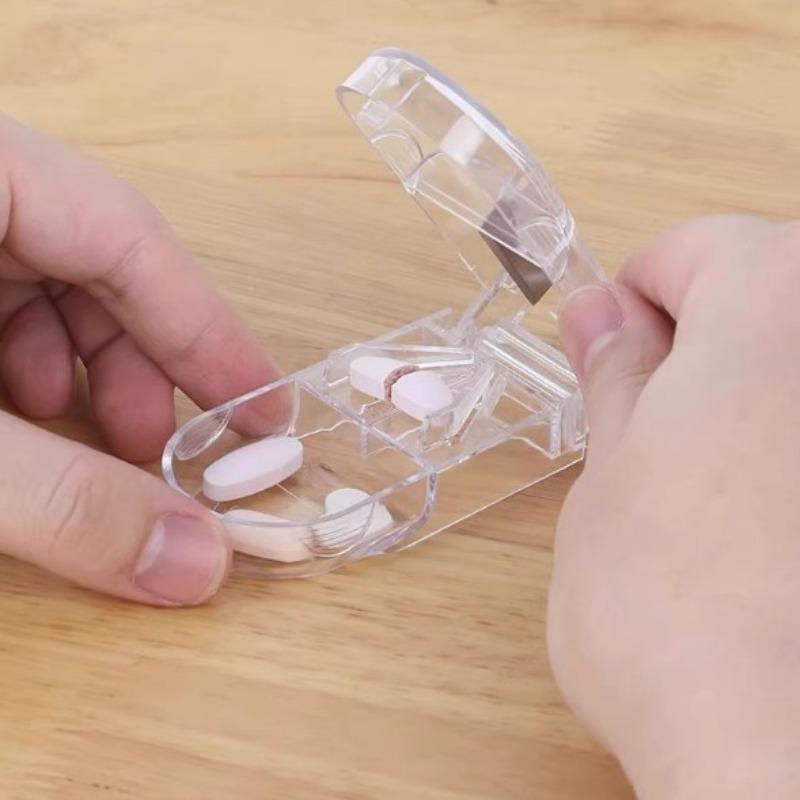 Transparent Plastic Medicine Cutting Box, Medicine Breaking Tool Box, Medicine Cutting Tool, Medicine Dispenser, Portable Medicine Dispenser