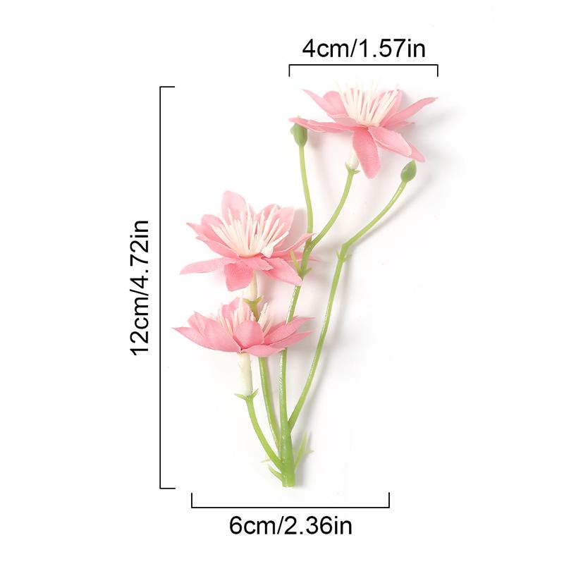 5/10/20PCs 12cm Silk Artificial Flowers 3Forks Bouquet Daisy for Home Room Wedding Decorations DIY Craft Garland Accessories