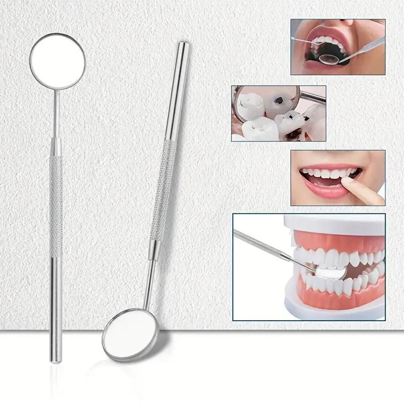 5/6pcs Stainless Steel Dental Tools Oral Mirror Tweezer Scaler Pick Tartar Removal Professional Teeth Cleaning Oral Care Set
