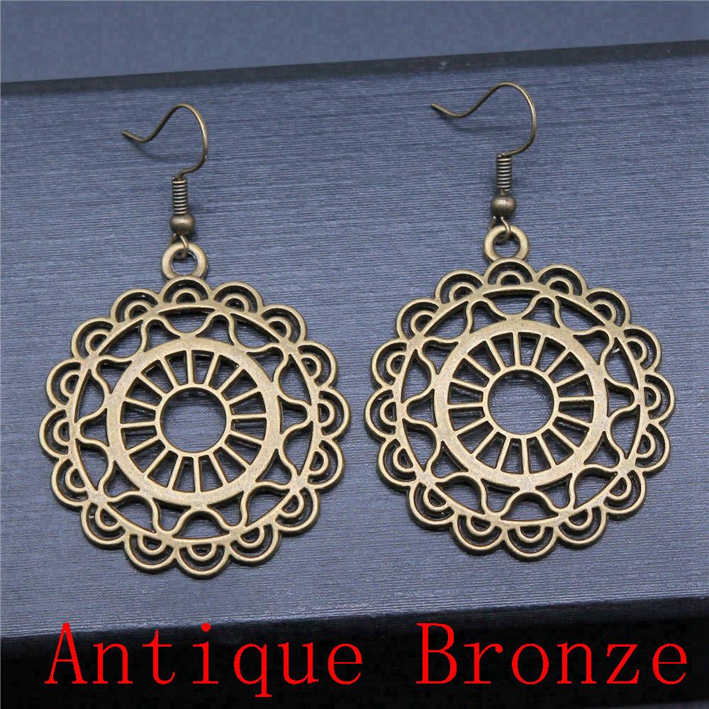 Mandala Pattern Drop Earrings Dangle Drop Earrings For Women Jewelry Making Wholesale