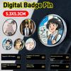 Anime E-Badge Anstecknadel Dynamisches Elektronisches Abzeichen Anime Merchandise Digitales Display Abzeichen Dynamisches Geschenk Für Otaku Fans Freunde