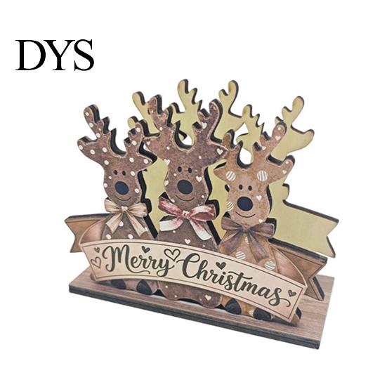 Christmas Gift for Family Napkin Holder Table, Wooden Santa Snowman Reindeer Tree Cocktail Vertical Tissue Dispenser Winter Holiday Parties, Farmhouse