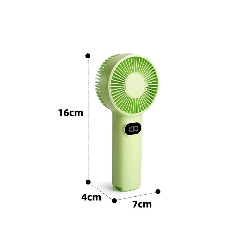 New 100-Speed Portable Handheld Fan with Digital Display, USB Charging, Ideal for Outdoor Summer Cooling, Customizable Logo Option