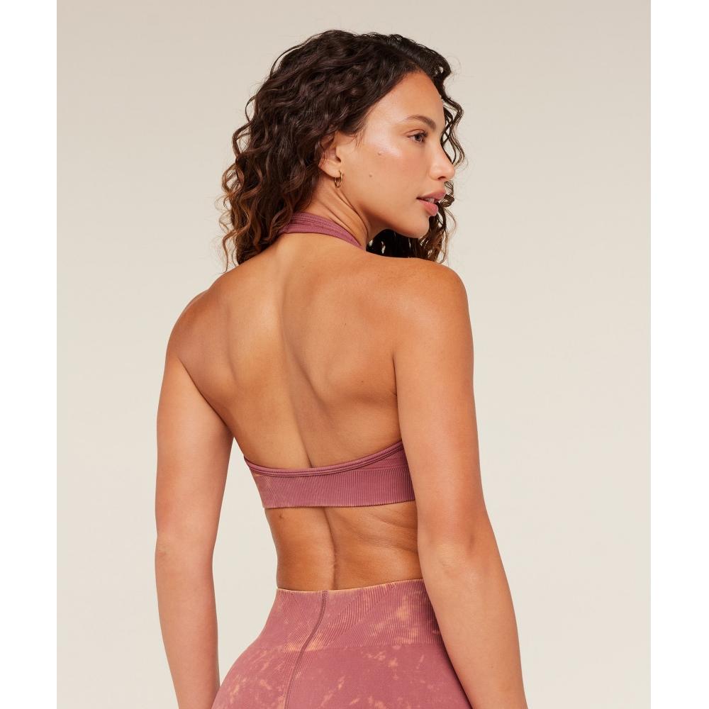 Gymshark Steel Seamless Halter Neck Bra Gs Reset Pink B6b7d Kdgz