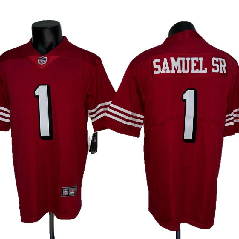 Camiseta de Manga Corta para Hombre de la NFL San Francisco 49ers Bordada Ropa del Equipo Ropa para Aficionados Equipación Deportiva