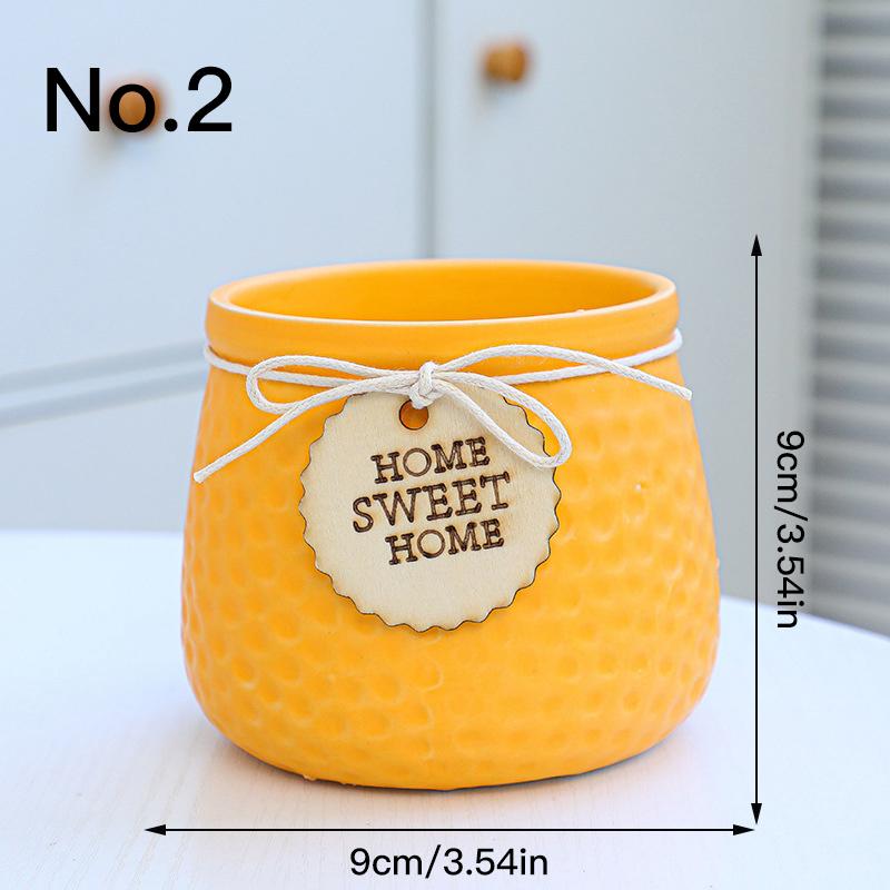 Ceramic Colorful Flower Pot Succulent Pot Plant Pot Planter Bonsai Home Decor Garden Decoration Desktop Ornaments