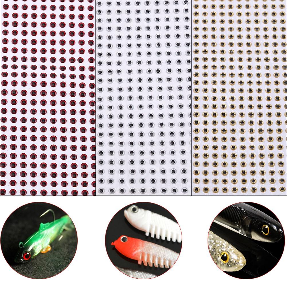 500pcs 3/4/5mm Fishing Lure 3D Eyes Fly Tying Crafts Jig For DIY Lure Baits Making