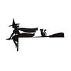 Halloween Door Corner Sign Metal Witch Cat Bat Ghost Spider Web Door Topper Sign Indoor Door Window Frame Decoration