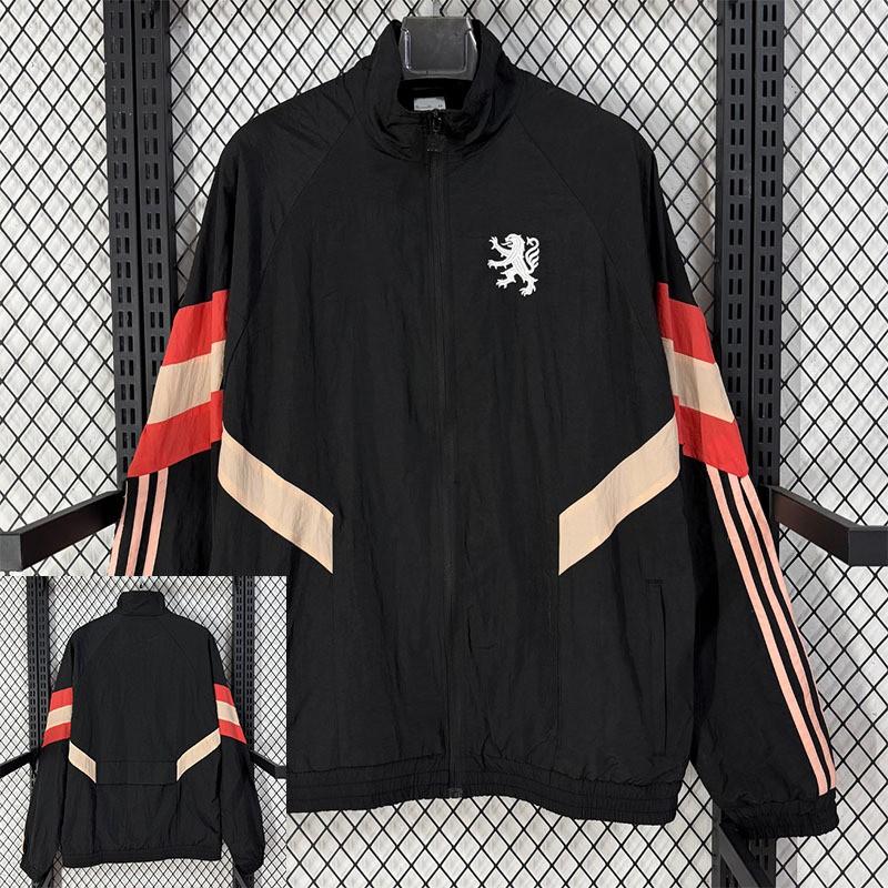 Mens Windproof Outdoor Sport Jacket Long Sleeve V-Neck Thick Lightweight Training Coat Running Hiking Football