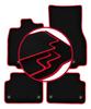 Alfombrillas de terciopelo con borde rojo para: Jaguar XF I 4WD X250 sedán, familiar (2007-2015)