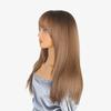 Synthetic wig for European and American long straight hair women Qi bangs natural wig high temperature silk chemical fiber wig