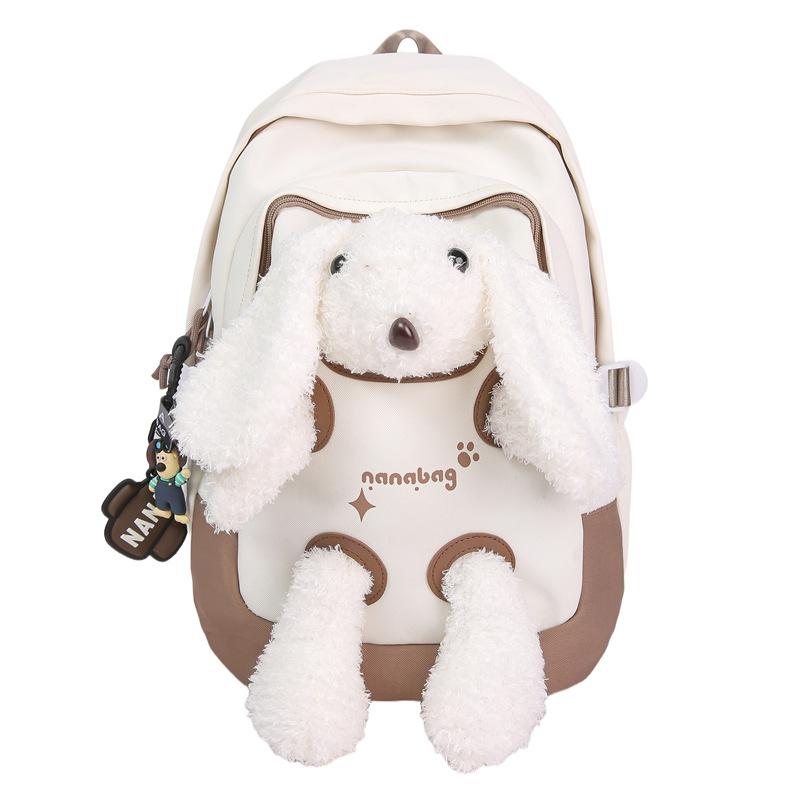 School Bag Girl Fashion Girl Cute Bear High Value Junior High School Student Pupil Doll Backpack Plush