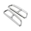 2Pcs Chrome Car Exhaust Tail Pipes Decoration Frame Throat Pipe Modified Cover Trim for - A6 C7 2016-2018
