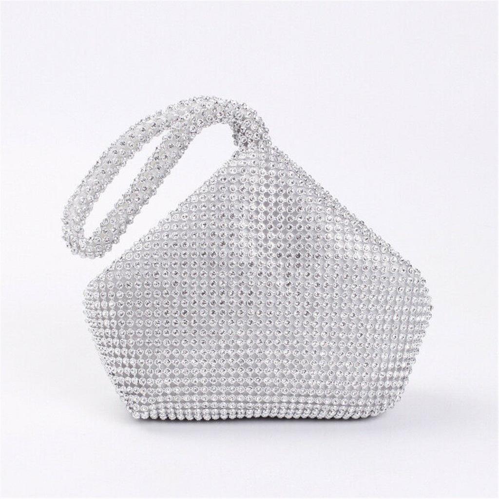 Fashion Gift Party Wedding Prom Pouch Diamant Evening Bag Triangle Clutch Purse Crystal Bag