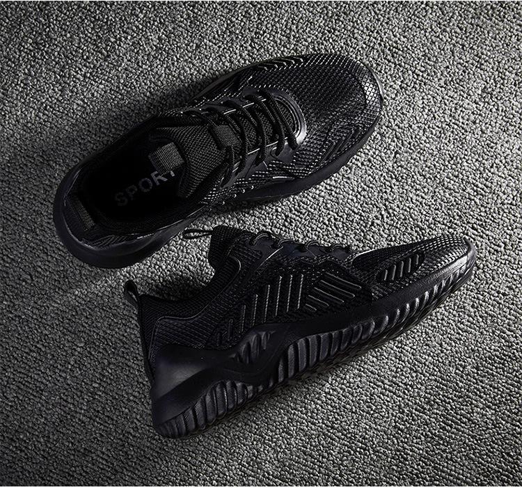 Summer Flyknit Breathable Running Shoes - Unisex, Plus Size, Lightweight, Thick Sole