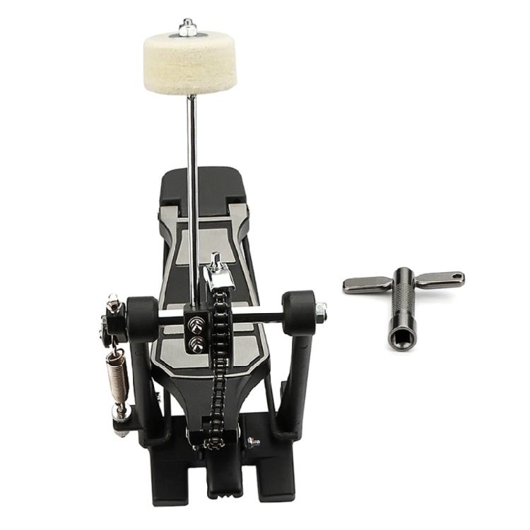Single Bass Drum Pedal with Felt Beater Stick & Drum Key Kick Drum Pedals for Beginner & Professional Drummers Enduring
