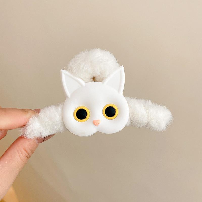 Fashion Autumn and Winter Plush Grab Clip Women's Winter Back Head Hair Shark Clip Hairpin Hairpin Large Hairy Hairpin Headwear