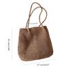 Rattan Summer-Beach Shoulder Bag Large Capacity Travel Journey Bag Vacation Bag Bucket Bag for Women Girl Beige/Coffee