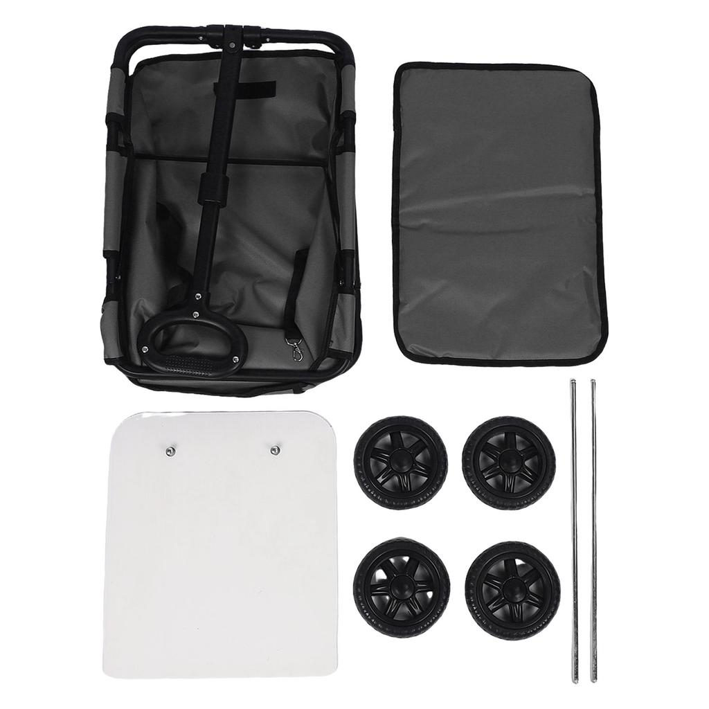 Haustierwagen Multifunktional Faltbar 4 Räder Ziehbar Haustierkarre Tragbar für Outdoor Camping Reisen