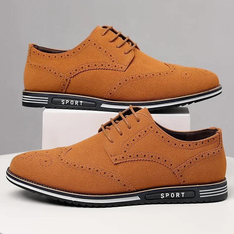 Herren Wildlederimitat Schnürschuh Schwarz Oxford Schuh für Herren Flach Neuer Mode Sneaker Mann Herbst Atmungsaktiv Bequem Lässiger Herrenschuh