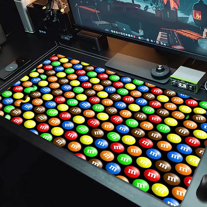 M&M's Large Size Mouse Pad Large Gaming Table Cushion Non-slip Laptop Tablet Big Mousepad XXL Mat Mini PC Playmat With Lock Edge
