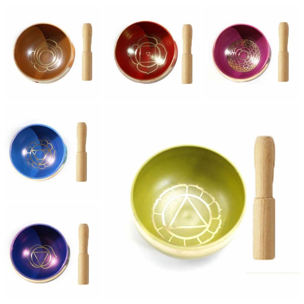 

Singing Bowl Tibetan Singing Colorful Bowl Handmade Handmade Copper Bowls Yoga оранжевый