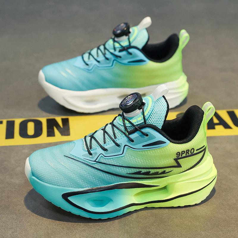 Boys and girls shoes 2025 new children's sports shoes medium and older children's mesh breathable shock absorption non-slip running shoes