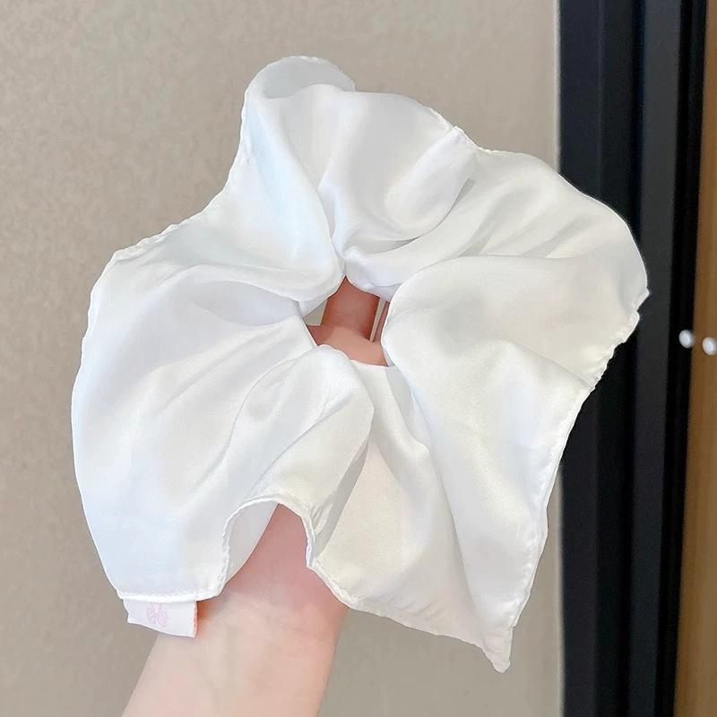 

Элегантный большой квадратный шарф, резинка для волос для женщин, девочек, эластичные атласные резинки для волос, резинки для волос, модная повязка на голову, аксессуары для волос