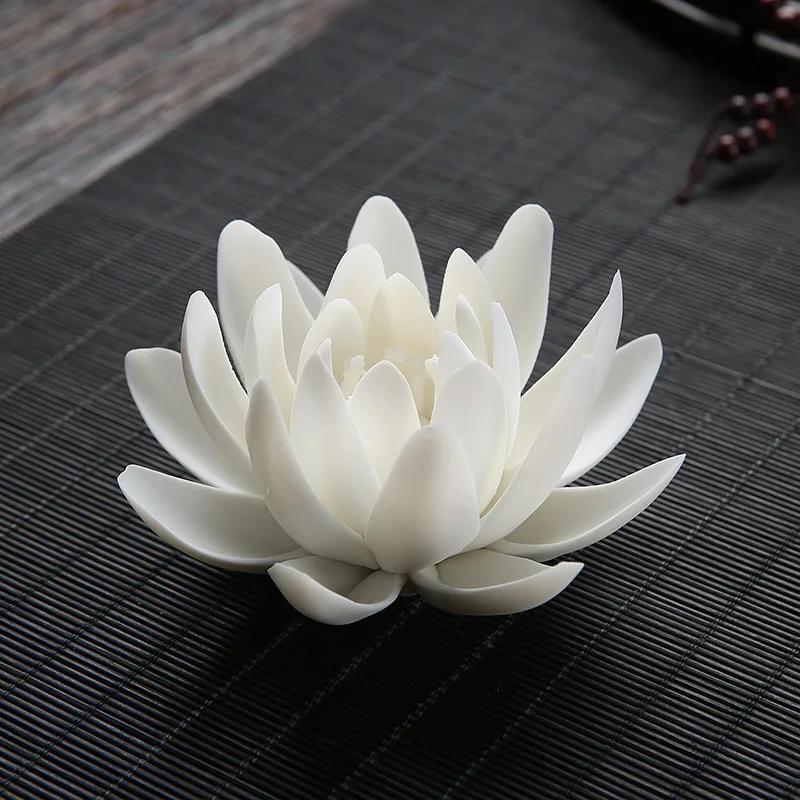 Y Ceramic Handicraft Stick Incense Burners Simulation Lotus Incense Holder Ornaments Zen Aromatherapy Tea Office Spiritual Decor