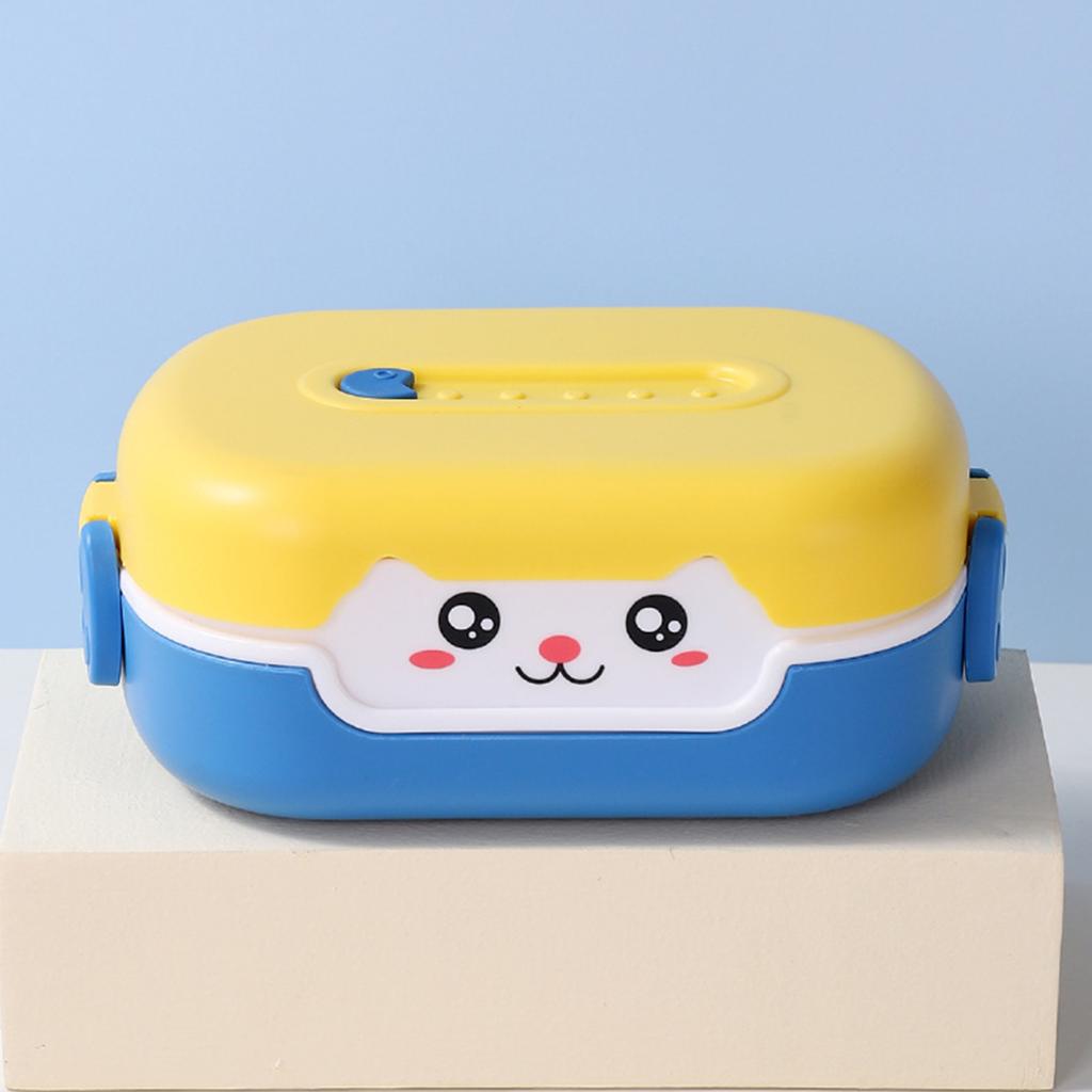 Lunch Box Durable Cartoon Design Bento Box Leak-Proof Double-layer Insulation Food Container for Kids Adults
