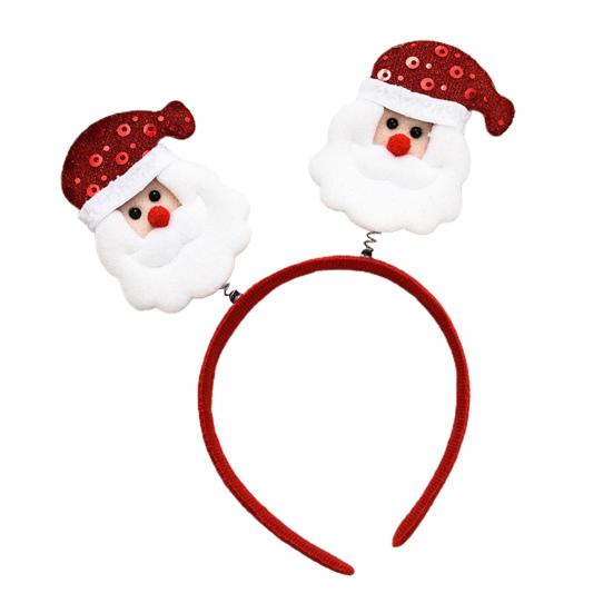 Aro para el pelo, decoración de astas, tocado elástico, decoración de astas de Papá Noel, aro para el pelo, accesorios para el cabello