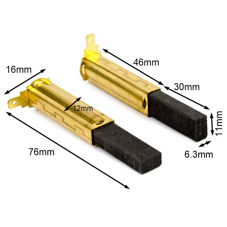 Kohlebürstensatz Motorkohlebürste Für Staubsaugerwartung 6.3*11*30MM Komplettsatz Bürsten Bequemer Austausch