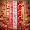 1×2 cm Valentine's Day Rain Curtain Romantic PET Love Curtain Sparkling Exquisite Heart-shaped Hanging Curtain
