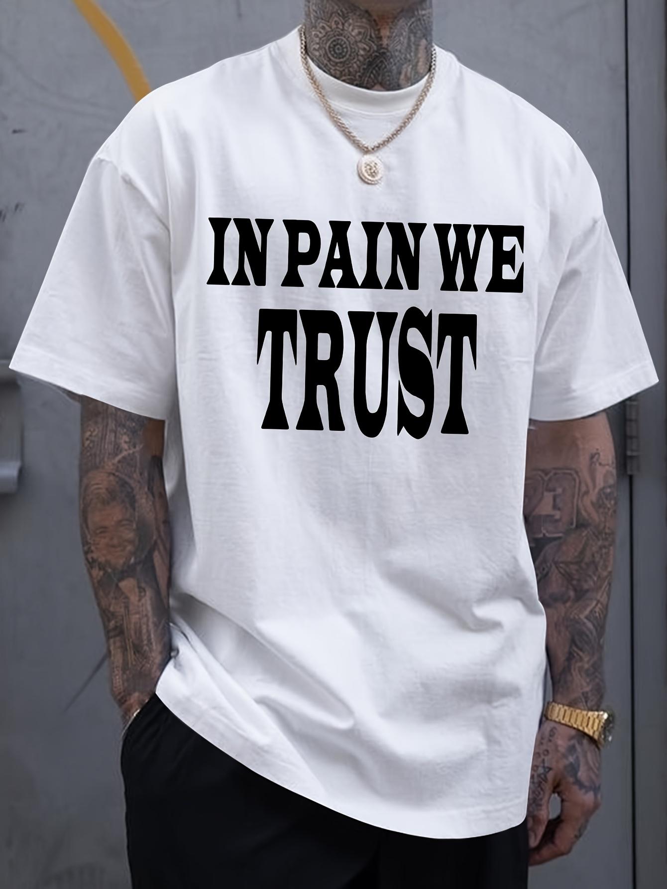 

Mens Fashion Creative Design Trust Printed Casual Short Sleeve TShirt 4XL